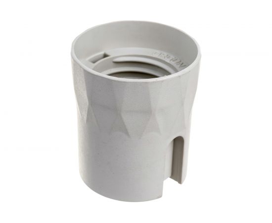 Патрон NE-AD E27 4A 250V, термопластик, белый, 1/50/500, A1108 