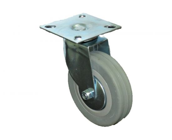 Колесо серая мягкая резина поворотное FCG93 75 мм MFK-TORG 5053075М 