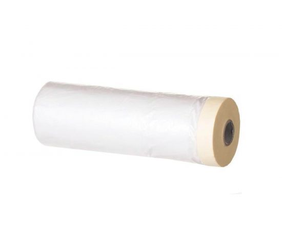 Защитная пленка с малярной лентой РемоКолор 9 мк, рулон 2,4x25 м 09-0-024 