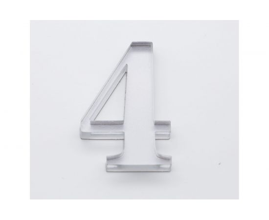 Цифра дверная 4 Brante CLASSIC 53 мм матовый хром 150201 
