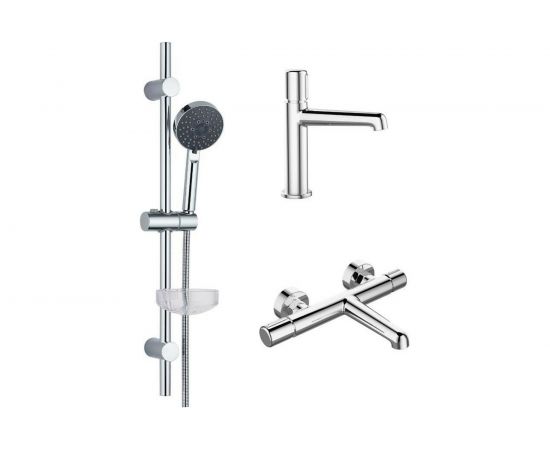 Набор Agger Slim 3х1 1 Смеситель 2 Смеситель ванноxдушевой 3 Душевой комплект A2231100 