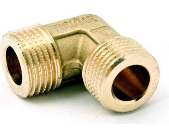 Уголок латунь резьба наружная 3/8" для компрессора Pegas pneumatic 4303 