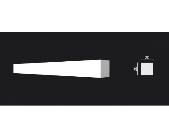 Молдинг стеновой ударопрочный влагостойкий под покраску Decor-Dizayn 20x20x2000 мм DD622 – изображение 2