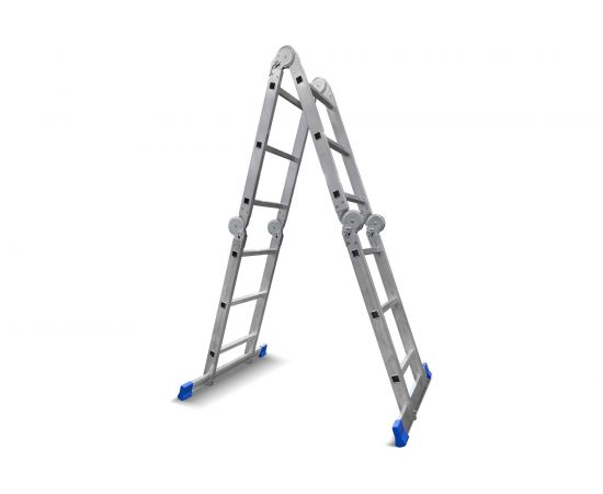 Алюминиевая лестница-трансформер LadderBel 4 секции по 3 ступени LT433 – изображение 2
