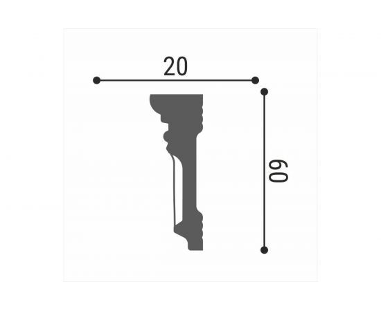Потолочный плинтус Де-Багет Декор ДП 12/60 00-00001073 – изображение 2
