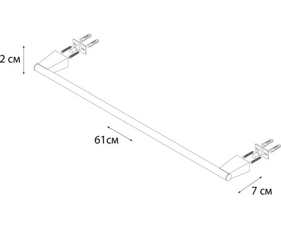 Трубчатый полотенцедержатель FIXSEN FX-97801 97801 – изображение 2