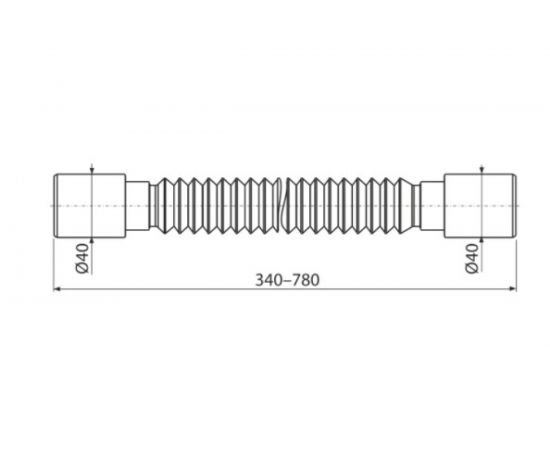 Гофра Alca Plast 40/40 L=340-780 A710 025-1468 – изображение 2