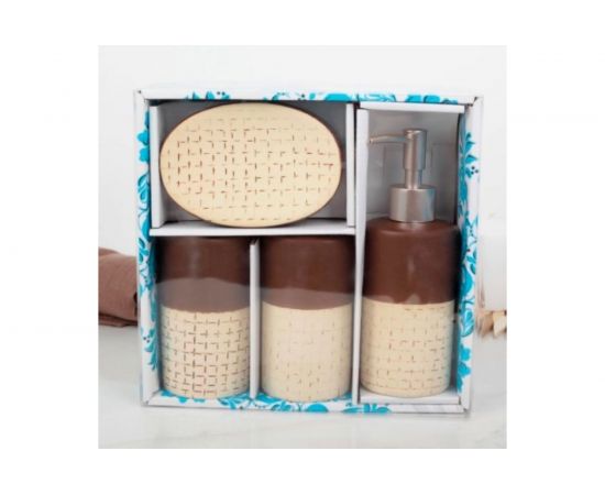 Набор для ванной Доляна Молочный шоколад 4 предмета 1580164 – изображение 2