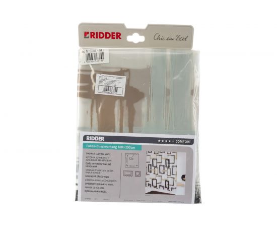 Штора для ванных комнат RIDDER Pattern бежевый/коричневый 32388 – изображение 2