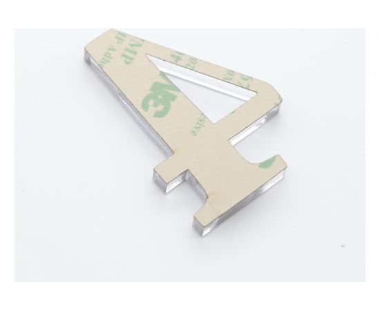 Цифра дверная 4 Brante CLASSIC 53 мм матовый хром 150201 – изображение 2