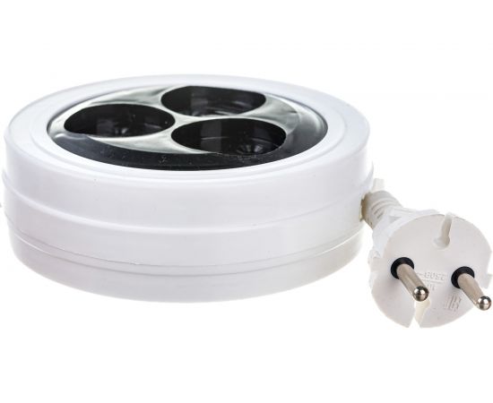 Удлинитель-рулетка АБК-СИЛА Р16-008, 3 гнезда, 3 м, ПВС 2х0,75, 10А/220В/2200Вт 1 шт 2200001 – изображение 2