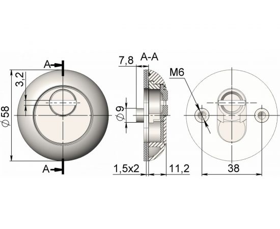 Броненакладка CRIT БН-11Хп хром полированный 00509П – изображение 2