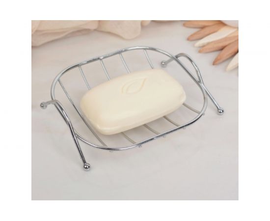 Мыльница Доляна овальная, на ножках, 10х12х3 см 405018 – изображение 2