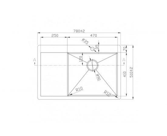 Мойка MELANA ProfLine 3.0/200, сатин, врезная, прямоугольная, правая D7851H-R сатин – изображение 3