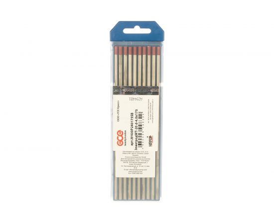 Электрод вольфрамовый WT-20 (10 шт; 4x175 мм; красный) GCE 400P240175SB – изображение 3