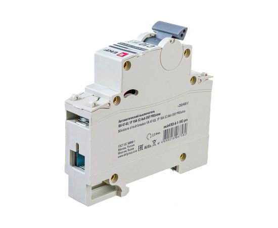 Автоматический выключатель EKF PROxima ВА 47-63 1P, 10А, 6кА, SQ mcb4763-6-1-10C-pro – изображение 3