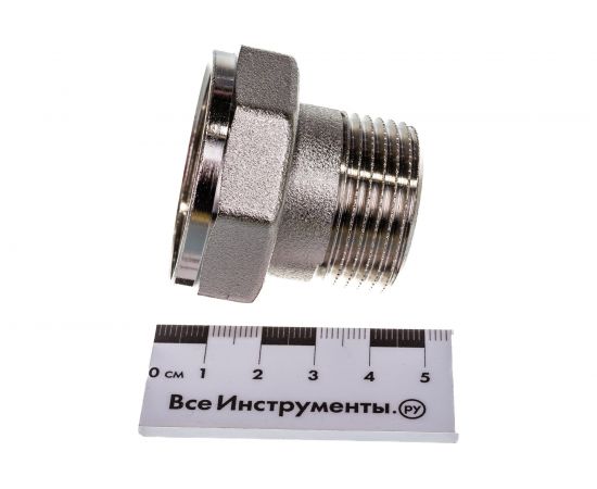 Соединение с накидной гайкой Uni-Fitt НВ 1""x1 1/4"", с плоской прокладкой, никелированное 624N4500 – изображение 4