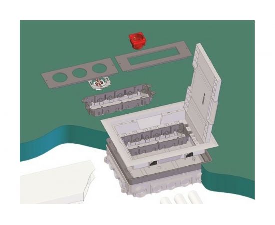 Напольный лючок KOPOS на 8-16 модулей 45х45 KOPOBOX 80_LB – изображение 5