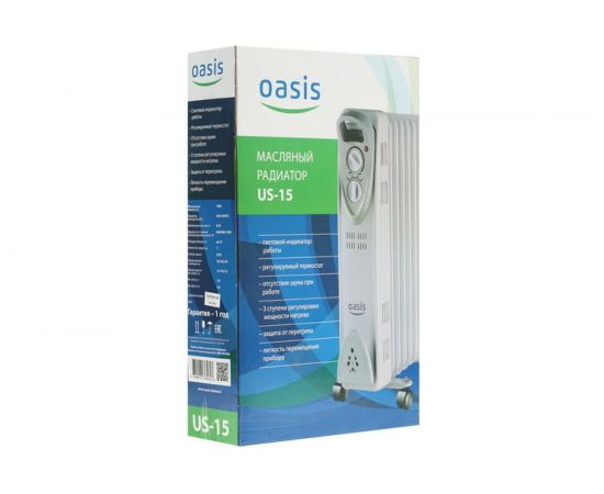 Масляный радиатор Oasis US-15 4640015385813 – изображение 6