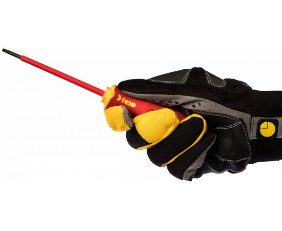 Диэлектрическая отвертка Felo Ergonic 4,0х0,8х100 плоская шлицевая 41304090 – изображение 7