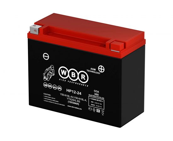 Мото аккумулятор WBR HP12-24 