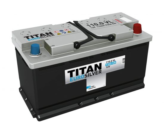 Аккумулятор TITAN EUROSILVER 110.0 VL обратная полярность, 930 А, 352x175x190 мм 4607008881455 
