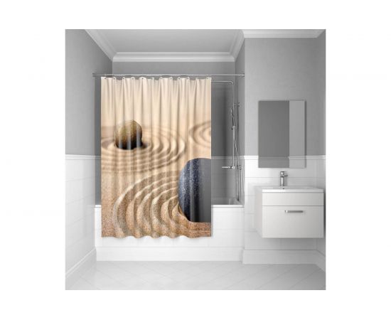 Штора для ванной комнаты IDDIS 180*200 см, полиэстер, Sandy 640P18Ri11 