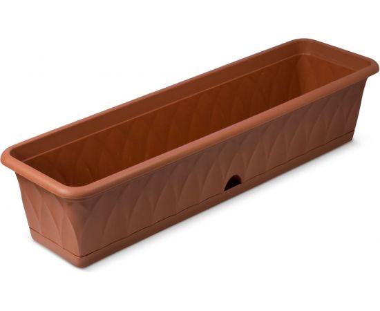 Ящик для растений с поддоном Martika Сиена 81 см, терракотовый С174-03-ТЕР 
