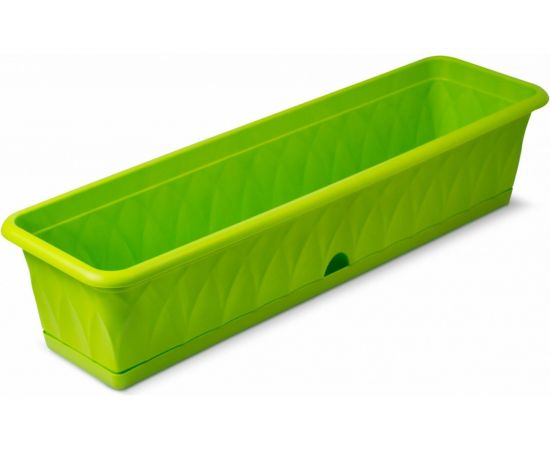 Ящик для растений с поддоном Martika Сиена 81 см, зеленый С174-03-ЗЕЛ 