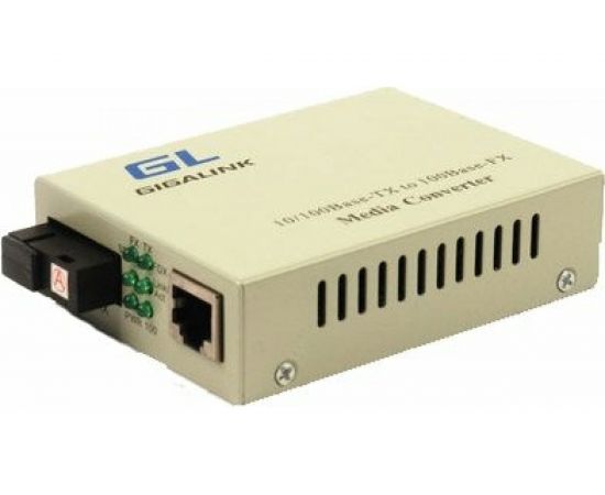 Конвертер UTP GIGALINK 100Мбит/c, WDM, LFP, SM, SC GL-MC-UTPF-SC1F-18SM-1550 