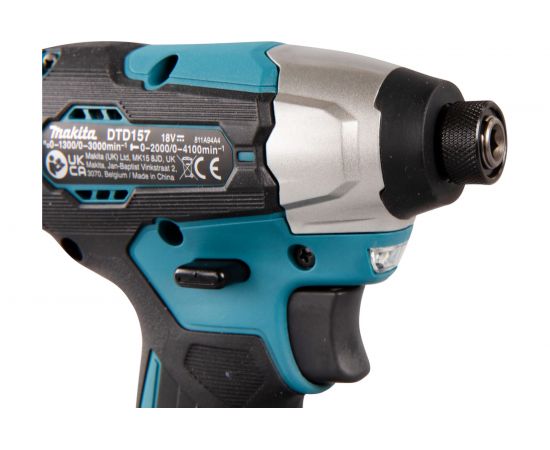 Аккумуляторный ударный шуруповерт Makita 18В, BL, XPT, Li-ion, 140 Нм, 2 скорости DTD157RTJ – изображение 12
