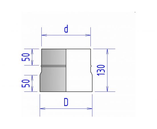 Переход ФЕНИКС ДЫМОХОДЫ 1ПР 110, 409 1.0, 115, мама-мама 000001244 – изображение 2