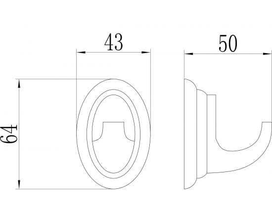 Одинарный крючок Savol S-003153 – изображение 2