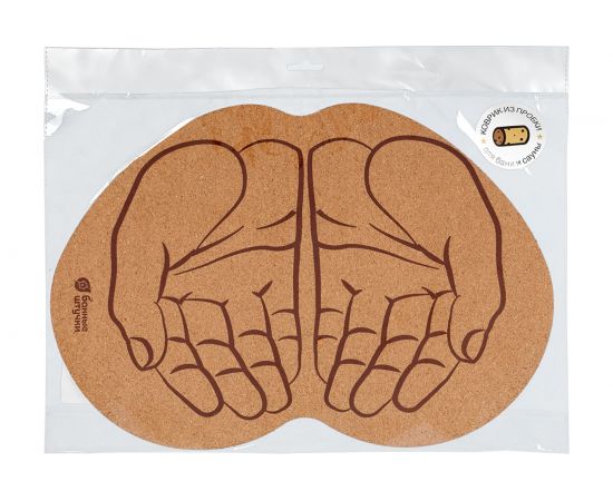 Пробковый коврик для бани и сауны Банные штучки Ладони 43х30 см 40241 – изображение 3