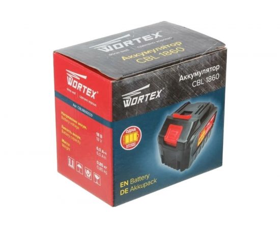 Аккумулятор CBL 1860 ALL1 18 В, 6 Ач, Li-Ion WORTEX CBL18600029 – изображение 3