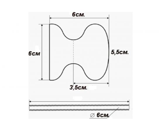 Деревянная ручка-кнопка Ликон Шар лак, светлая 6094 – изображение 3