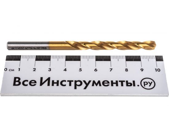 Сверло по металлу Профоснастка 0,5 мм HSS M2 TIN/135 DIN 338, 10 шт., №327 30202007 – изображение 4