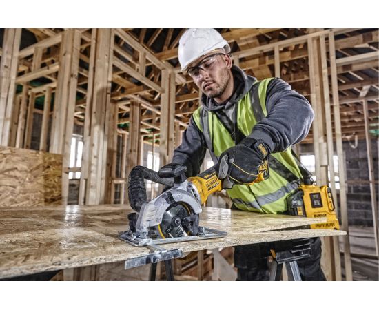 Циркулярная мини-пила DEWALT 18 В XR диск 115x9.5 мм, пропил 39.5 мм, батарея POWERSTACK, чемодан TSTAK, без з/у DCS571E1T-XJ – изображение 4