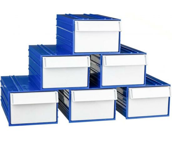 Пластиковый короб СТЕЛЛА-ТЕХНИК 140x250x100 мм, комплект 6 штук C-2-К6-синий-белый – изображение 4