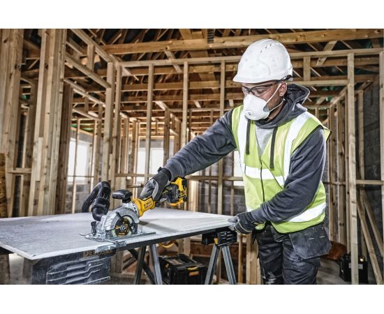 Циркулярная мини-пила DEWALT 18 В XR диск 115x9.5 мм, пропил 39.5 мм, батарея POWERSTACK, чемодан TSTAK, без з/у DCS571E1T-XJ – изображение 5