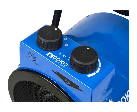 Электрическая тепловая пушка Союз 3 кВт, 185 м3/час, 2 режима, термостат ТПС-3027 – изображение 5