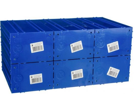 Пластиковый короб СТЕЛЛА-ТЕХНИК 140x250x100 мм, комплект 6 штук C-2-К6-синий-белый – изображение 6