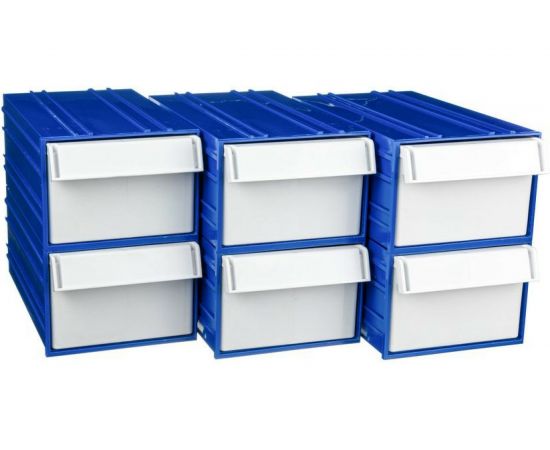 Пластиковый короб СТЕЛЛА-ТЕХНИК 140x250x100 мм, комплект 6 штук C-2-К6-синий-белый – изображение 7