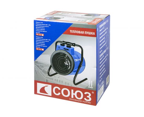 Электрическая тепловая пушка Союз 3 кВт, 185 м3/час, 2 режима, термостат ТПС-3027 – изображение 7