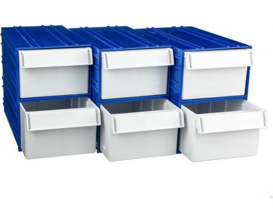 Пластиковый короб СТЕЛЛА-ТЕХНИК 140x250x100 мм, комплект 6 штук C-2-К6-синий-белый – изображение 8