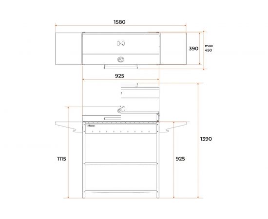 Мангал GRATAR Professional Standart BBQ PSB 3000 – изображение 8