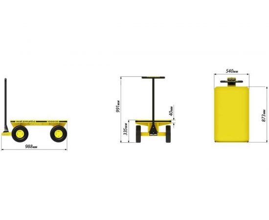 Платформенная тележка WALZMATIC 1000GS желтая 00000005062 – изображение 8