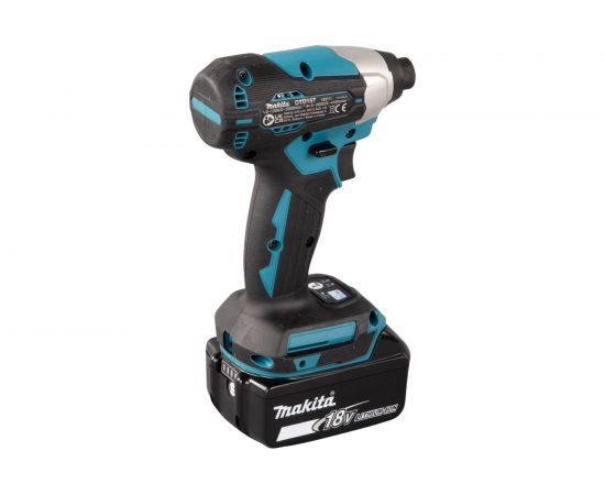 Аккумуляторный ударный шуруповерт Makita 18В, BL, XPT, Li-ion, 140 Нм, 2 скорости DTD157RTJ – изображение 8