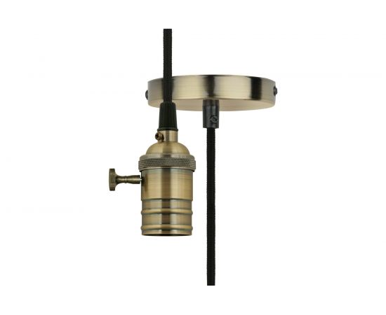 Декоративный патрон Uniel BRONZE серия Vintage, с проводом 1м DLC-V-S24K/E27 TS/1M/BL UL-00004500 