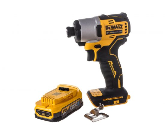 Бесщеточный импульсный шуруповерт DEWALT 18 В XR батарея POWERSTACK, чемодан TSTAK DCF840E1T-XJ 